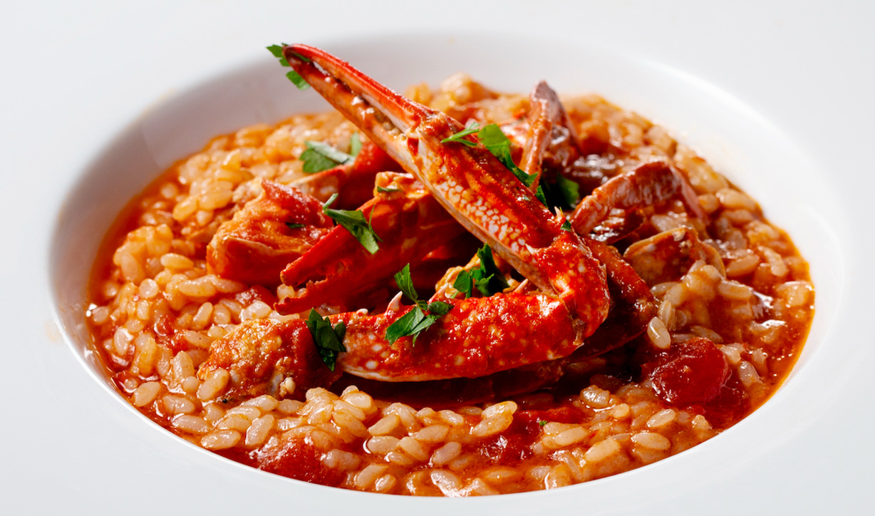 渡り蟹のトマトリゾット