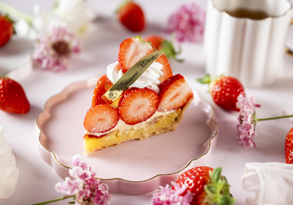 いちごのタルト カット　モンシェールの苺フェア