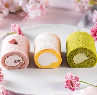春の三色ロール